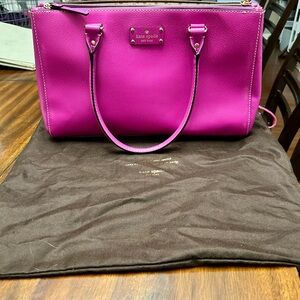 Kate Spade Pink Leather Tote Bag